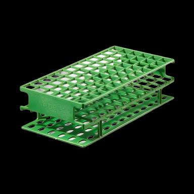 Nalgene Unwire 72-Place Test Tube Rack for 13 mm Tubes - Durable Acetal Plastic, Green