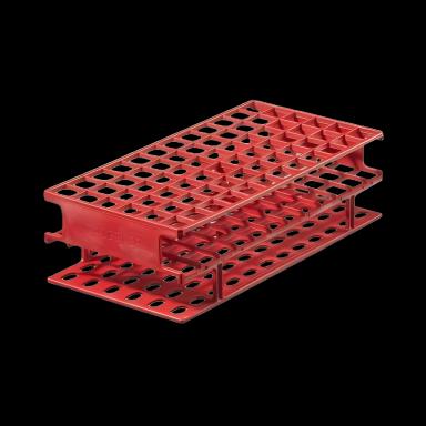Nalgene™ Unwire™ 72-Place Test Tube Rack for 13mm Tubes - Red Polypropylene