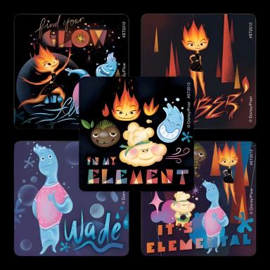 SmileMakers® 100 per Box Disney/Pixar Elemental Sticker 2-1/2 Inch