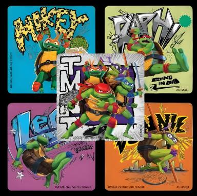 SmileMakers® 100 per Roll Teenage Mutant Ninja Turtles Sticker 2-1/2 Inch