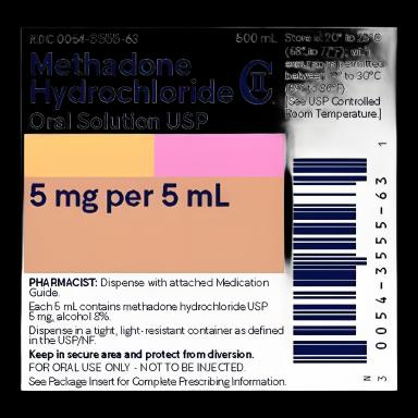 Methadone HCl 5mg/5mL Oral Solution - 500mL Bottle for Pain Management and Opioid Dependence
