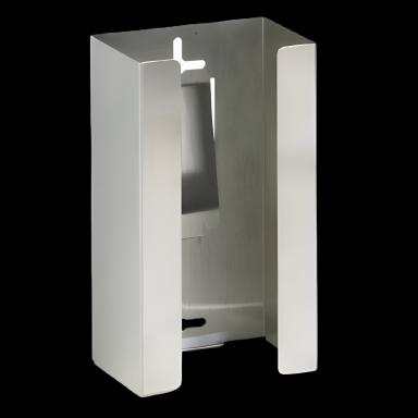 Glove Box Holder Horizontal or Vertical Mounted 1-Box Capacity Silver 3.75 X 5.5 X 10 Inch Stainless Steel