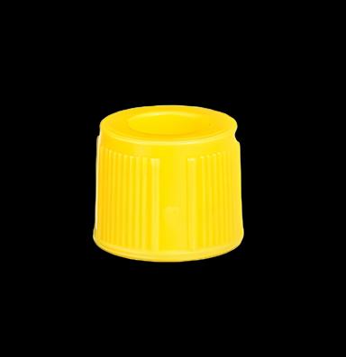 Tube Closure PET Snap Cap Yellow 13 mm For Recapping 13 mm Vacuette Tubes NonSterile