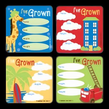 Kids Love Stickers® 90 per Roll I've Grown - Boys , Assorted Sticker 2-1/2 Inch
