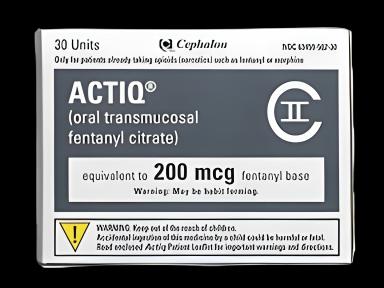 Actiq® Fentanyl Citrate 200 mcg Lozenge HD Carton 30 Lozenges CII