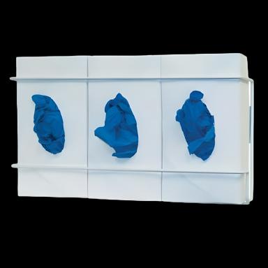 Versatile Glove Box Holder for Medical Environments - Coated Wire, 3-Box Capacity