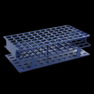 OneRack® Full Size Test Tube Rack, 72 Place, 5-10 mL, Polypropylene, Blue - HS27552B