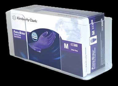 Glove Box Holder Horizontal Mounted 1-Box Capacity Clear 3-1/2 X 4-3/4 X 11 Inch Acrylic