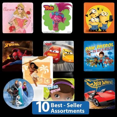 SmileMakers® 2-1/2 Inch Licensed Character Stickers for Healthcare Settings - Box of 1000