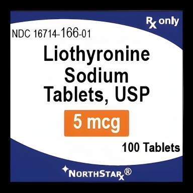 Liothyronine Sodium 5 mcg Tablet Bottle 100 Tablets - 16714016601