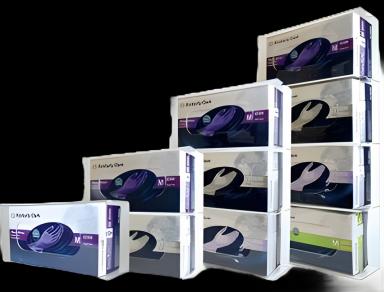 Glove Box Holder Side Load with Dividers Horizontal Mounted 3-Box Capacity Clear 3-3/4 X 11-1/4 X 16-1/2 Inch Acrylic