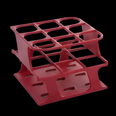OneRack® Half Size Test Tube Rack, 9 Place, 15-50 mL Tubes, Magenta, Durable POM