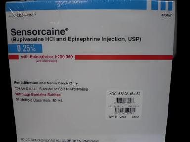 Sensorcaine® with Epinephrine Bupivacaine HCl / Epinephrine 0.25% - 1:200,000 Injection Multiple-Dose Vial 50 mL - 63323046157