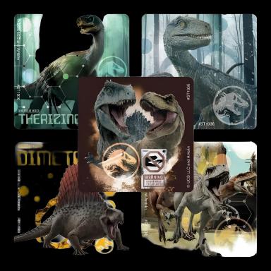SmileMakers® 100 per Box Jurassic World: Dominion Sticker 2-1/2 Inch