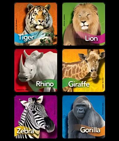 Kids Love Stickers® Zoo Animal Photo Stickers, 90 Assorted Designs, 2-1/2 Inch - Medibadge