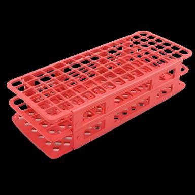 90-Place Foldable Red Test Tube Rack for 5 to 10 mL Tubes - Heathrow Scientific