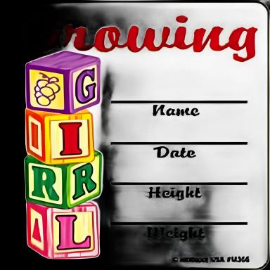 Kids Love Stickers® 90 per Pack Growing Girl Sticker 2-1/2 Inch