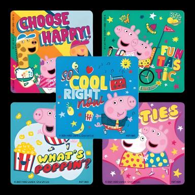 SmileMakers® 100 per Roll Peppa and her pals Sticker 2-1/2 Inch