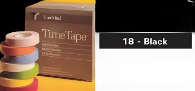 Blank Label Tape Time® Multipurpose Label Black Vinyl 1/2 X 500 Inch