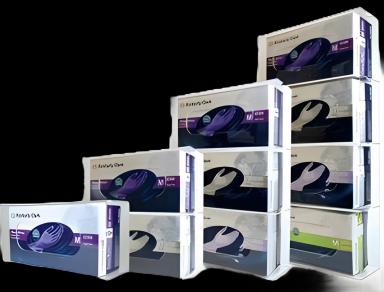 Glove Box Holder Side Load with Dividers Horizontal Mounted 4-Box Capacity Clear 3-3/4 X 11-1/4 X 21-3/4 Inch Acrylic