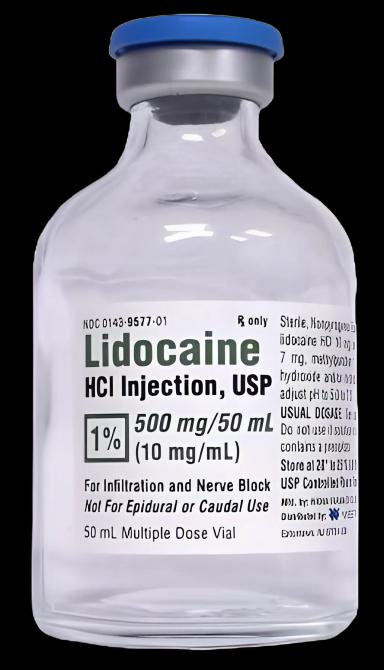 Lidocaine HCl 1% Injection 10 mg/mL Multiple-Dose Vial 50 mL by Hikma Pharmaceuticals - Generic Equivalent to Xylocaine®