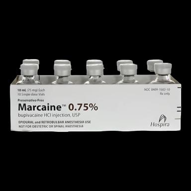 Marcaine™ Bupivacaine HCl, Preservative Free 0.75% Injection Single-Dose Vial 10 mL