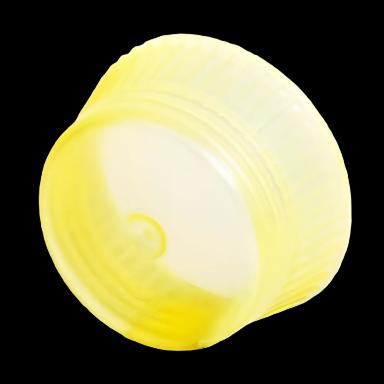 Uni-Flex® Safety Cap Tube Closure Flexible Plastic Over-Locking Yellow 13 mm For 13 mm Culture Tubes NonSterile