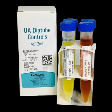 Urine Chemistry Control Set Germaine™ Glucose, Bilirubin, Ketone, Specific Gravity, Blood, pH, Protein, Urobilinogen and Leukocytes Level 1, 2 4 X 12 mL