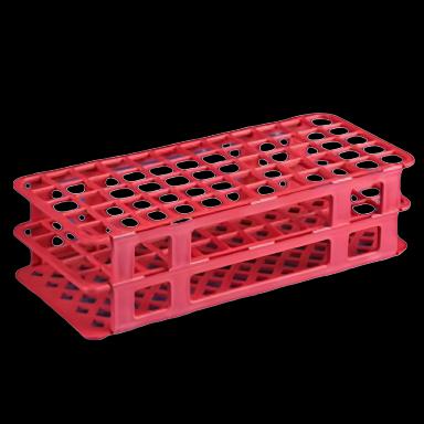 Stacking Test Tube Rack Globe® Scientific 456500 Series 60 Place 15 to 17 mm Tube Size Red 2-4/5 X 4-1/8 X 9-3/5 Inch