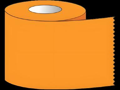 Blank Label Tape Multipurpose Label Orange 1 X 500 Inch - ST-10-5