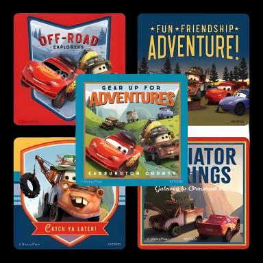 SmileMakers® 100 per Box Disney•Pixar Cars Shorts Sticker 2-1/2 Inch