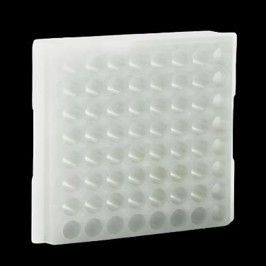 Microcentrifuge Test Tube Rack 64 Place One Side 0.5 mL, Reverse Side 1.5 mL - 2.0 mL Natural