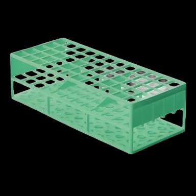 Heavy-Duty Test Tube Rack 60 Place 17 mm Tube Size Green 2-3/4 X 3-7/8 X 9-2/5 Inch