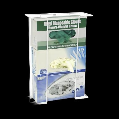 Omnimed Aluminum Glove Box Holder - 3-Box Capacity, Mountable, White