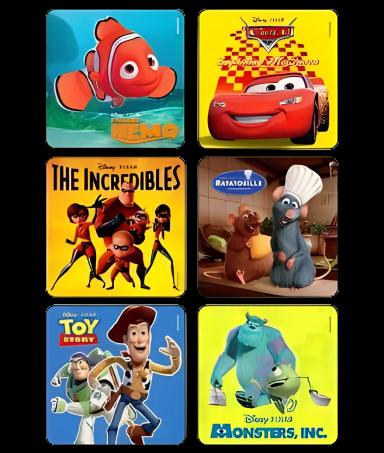 Disney® Best of Pixar Pediatric Reward Stickers, 75 per Roll, 2-1/2 Inch