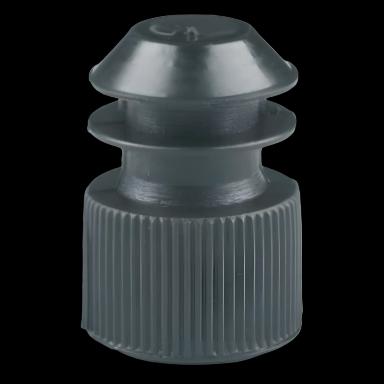 McKesson 13mm Black Polyethylene Flanged Plug Caps for Blood Drawing and Culture Tubes