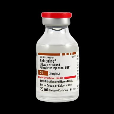 Xylocaine with Epinephrine 2% - 1:100,000 Injection for Local Anesthesia - 20 mL Vial
