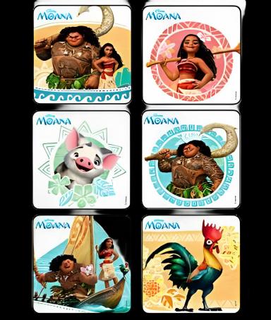 Disney® Moana Stickers, 2-1/2 Inch, 75 Pack - Pediatric Patient Rewards