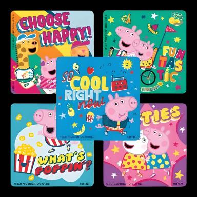 SmileMakers® 100 per Box Peppa and her pals Sticker 2-1/2 Inch
