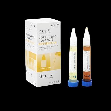 Urine Chemistry Control Set McKesson Consult™ Analyte Testing Positive Level / Negative Level 2 X 12 mL