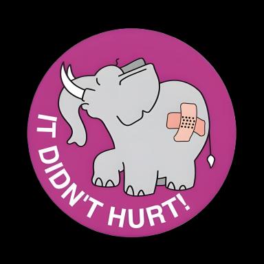 PDC® 'It Didn’t Hurt' 2-Inch Reward Sticker for Pediatric Patients - 250 Units
