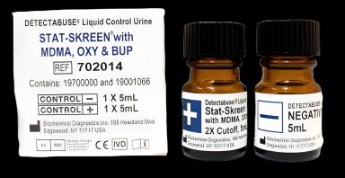 Drugs of Abuse Control Set for DOA Testing - Detectabuse Stat-Skreen, Positive/Negative, 2x5mL
