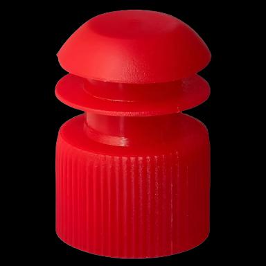 McKesson 16mm Red Polyethylene Flanged Plug Caps for Blood Drawing & Culture Tubes