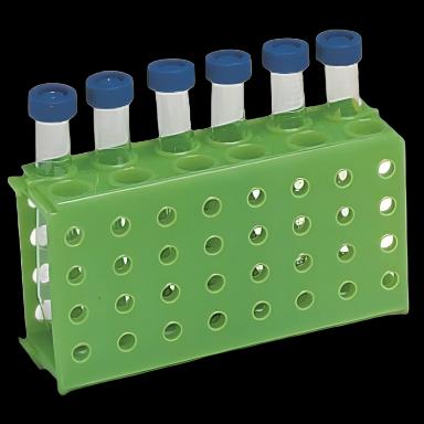 4-Way Test Tube Rack 80 Place for 1.5/2.0, 0.5, 15, 50 mL Tubes - Green, Autoclavable Polypropylene