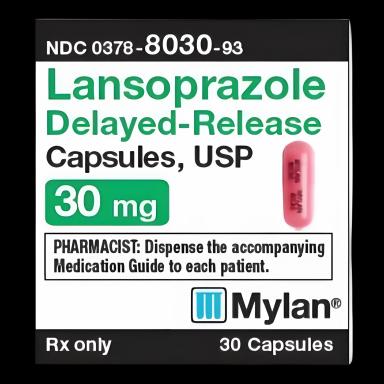 Lansoprazole 30 mg Capsule Bottle 30 Capsules - 00378803093
