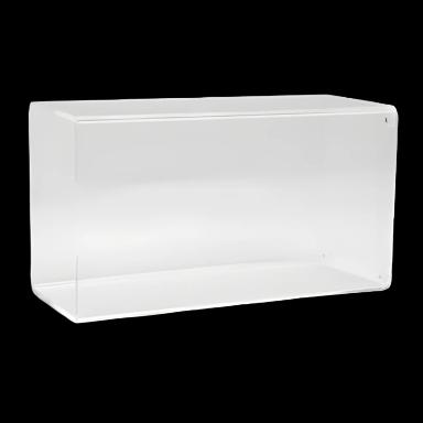 Acrylic Glove Box Holder Wall Mount - 141x260x110mm - Clear, for Medical & Laboratory Use