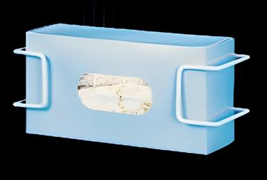 Glove Box Holder Horizontal or Vertical Mounted 1-Box Horizontal / 2-Box Vertical Capacity White 4 X 4-1/4 X 10-3/4 Inch Coated Wire
