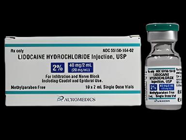 Lidocaine HCl Injection 2%, 20 mg/mL Preservative-Free, Single-Dose Vial - AuroMedics Pharma
