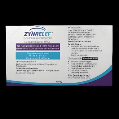 ZYNRELEF™ Bupivacaine / Meloxicam 400 mg - 12 mg Solution Single-Dose Vial 14 mL