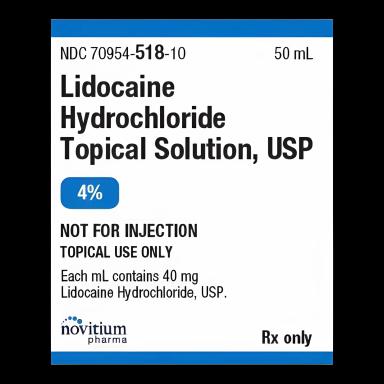 Lidocaine HCl 4%, 40 mg / mL Solution Bottle 50 mL